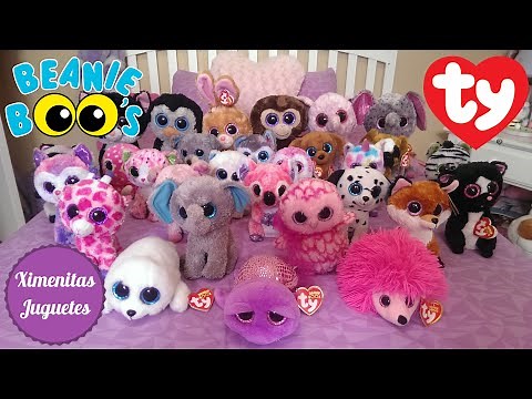 Jugando con peluches tiernos de Ty Beanie Boo - mini desfile divertido de animales