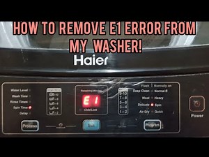 Solution Of E1 Error| Repair My Washer #washingmachinerepair #haierwashingmachine #washerrepair