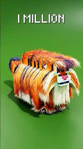0 vs 1 Million Hairs 🐯 Minecraft Tiger #minecraft #tiger