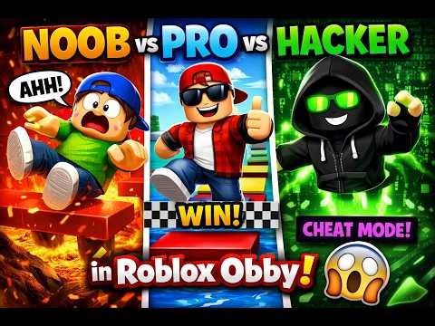 NOOB vs PRO vs HACKER in Roblox Obby!😱