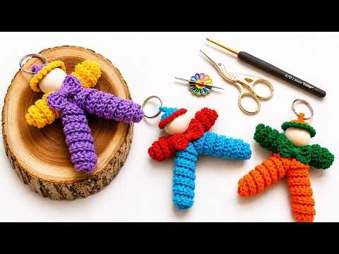 How to Crochet an Adorable Clown Keychain 🤡 Beginner-Friendly DIY Gift