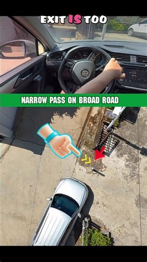 How to pass a narrow exit | driving tips for beginners #automobile #learning