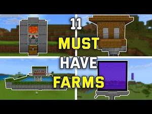 11 MUST HAVE FARMS In Minecraft Bedrock 1.21