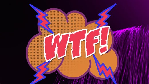 Animation of wtf text over light trails on black background | Premium Stock Video Footage