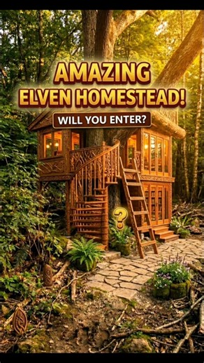 amazing elven homestead will you enter? 🏠😲 #cottage #home #trending #trasformationvideo #homeblog