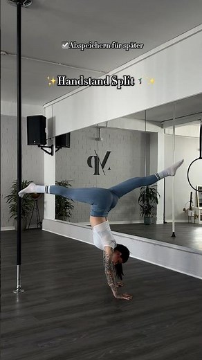 Handstand Split✨ Spagat an der Pole - Tutorial und Instpiration - Handstand on Pole