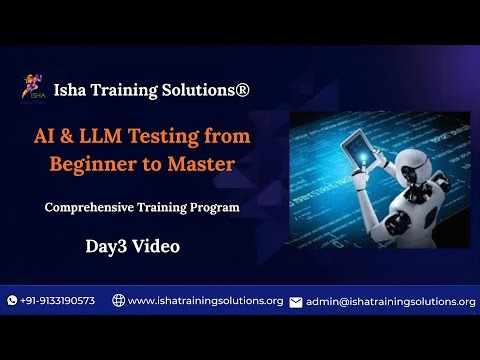 AI & LLM Testing Day3 video on 2nd Feb 2026. Contact/WhatsApp us on +91- 9133190573 to enroll.