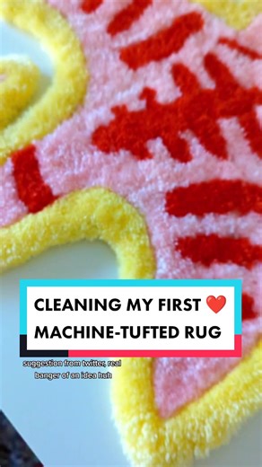 Cleaning My First Machine-Tufted Rug! 💖