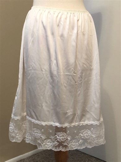 Half Slip, White, Vanity Fair, Size Large, Lacy - Etsy