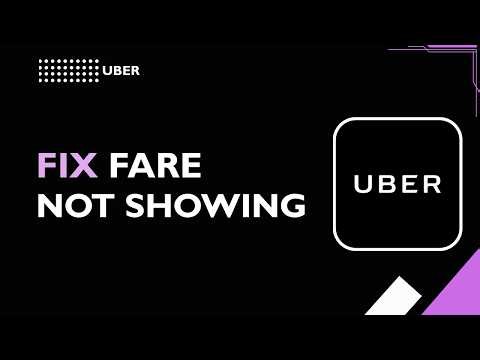 Uber Fix fare not showing