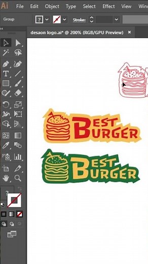 Tutorial Lengkap Cara Membuat Logo Burger di Adobe Illustrator!