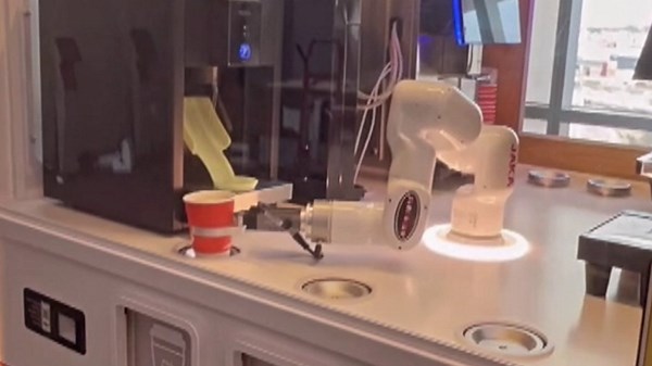 Airport's first ever coffee-making robot to serve weary travellers