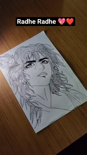 Jai SHRI ''KRISHNA''😍❤️#art #ytshorts #trending #ytshorts