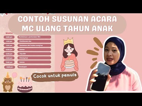 EXAMPLE OF CHILDREN'S BIRTHDAY EVENT SCHEDULE