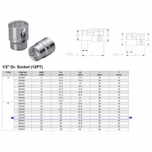1/2” 12-POINT SOCKET 24 MM BRIGHT