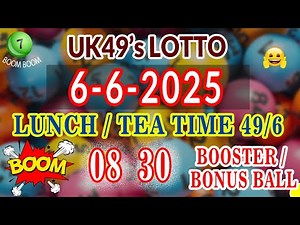 UK 49s Lunch time Tea time booster prediction I UK 49 prediction for today bonus ball I Uk49 number