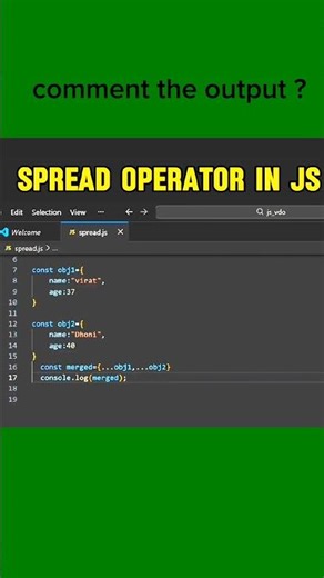 comment the output #javascript #webdevelopment #react #coding #viral