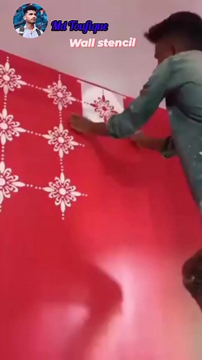 867 reactions · 100 shares | Wall stencil painting ideas india #painting #design #stencil #viral #reels #WorldWideWebDay #bigbossottwinner #indianartist #video #shortsviral #shortsvideos | Md Toufique | Facebook