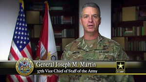 Gen. Joseph M. Martin, U.S. Army Vice Chief of Staff, gives a shout-out for the U.S. Army Operational Test Command's 50th Birthday