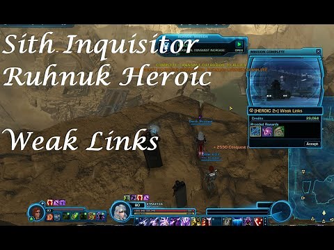 SWTOR Sith Sorcerer Ruhnuk Heroic Weak Links