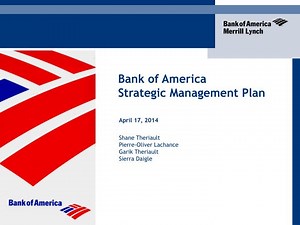 Bank of America Strategic Management Plan - SlideServe