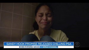 Sandy Hook Promise's new harrowing PSA, called "Back-To-School Essentials," seemingly mimics a typical September ad -- but it quickly turns those "must have" items for kids into defenses against school shootings. https://cbsn.ws/306E6mF | CBS Evening News