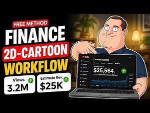 2D Finance Cartoons for Faceless Channels (Complete Workflow Revealed)