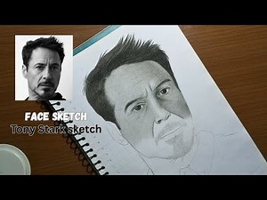 DRAW Tony Stark's Face with Easy Sketch Steps NOW