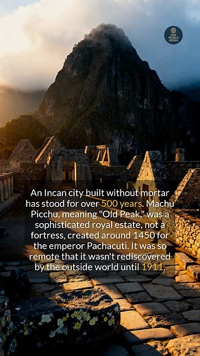 This ancient Incan city was built so precisely its stones fit together without any mortar. #history #archaeology #ancienthistory #inca | One World Media