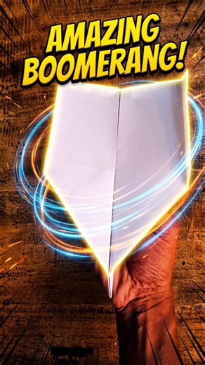 Amazing Boomerang Return Challenge | Easy Paper Boomerang DIY Paper Boomerang Trick #shorts #origami