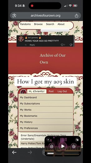 @🔥 luci goosey 🔥 How to do custom ao3 skins, hope this helps! #d3viant