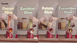 Geedel Rotary Cheese Grater Cheese Shredder - Upgraded 5-in-1 Cheese Grater with Handle and Strong Suction Base, Multi-purpose Vegetable Slicer Ice Shaver Nuts Grinder for Ice, Vegetables, Fruit, Nuts