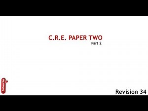 cre paper 2 questions and answers | Kcse cre paper 2 questions and answers | revision 34 part 2