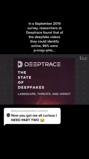 Reply to @kumzieecutiez from the Vox vid I produced on deepfakes, pt 2. #learnontiktok #Vox #tech #law