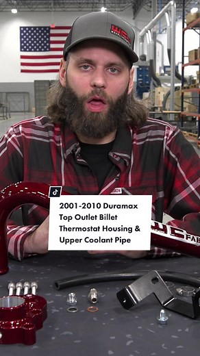 2001-2010 Duramax Top Outlet Billet Thermostat Housing & Upper Coolant Pipe Kit