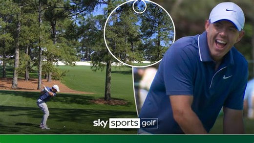The Masters: Rory's shot of the tournament? McIlroy makes incredible approach through the trees!