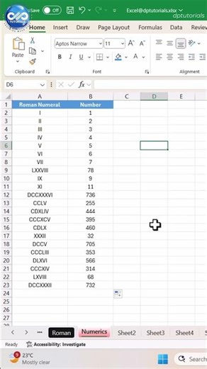Convert Roman Numerals to Numbers in Excel | ARABIC Function
