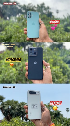 iPhone 16 Vs Motorola edge 70 fusion Vs Realme 16 5G Smartphones 🔥