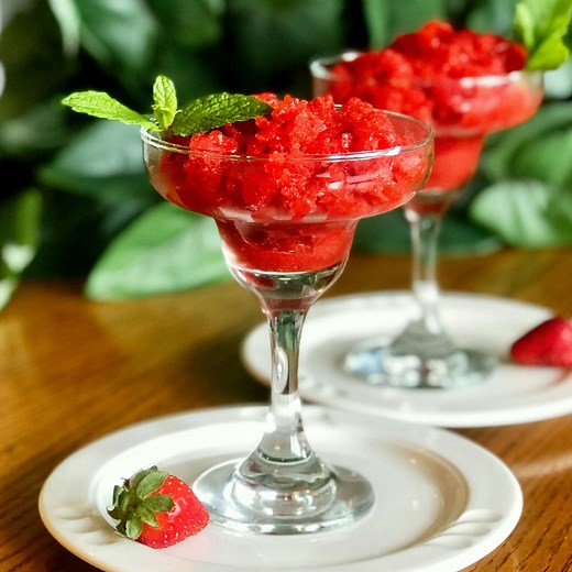 Fresh Strawberry Granita
