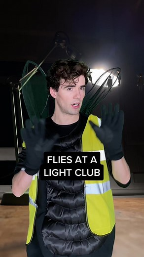 Flies at a light club #fyp #comedy #clubbing
