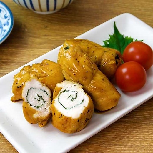 ごはんに合う！ ささみのしそ巻き照り焼きのレシピ動画・作り方 | デリッシュキッチン