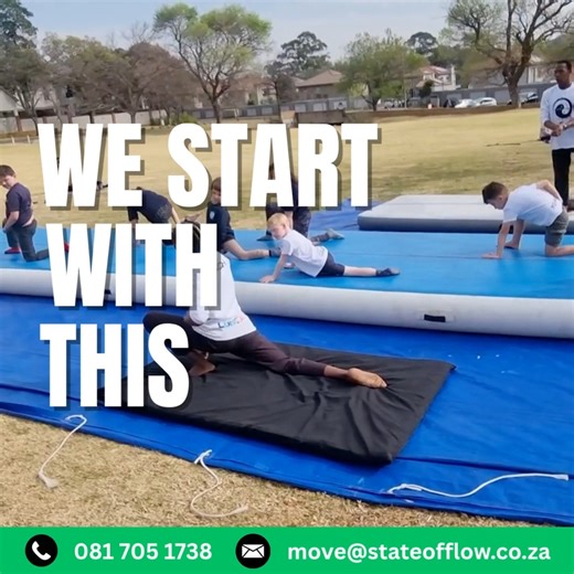 State of Flow on Instagram: "🤸‍♂️ We start with the basics — and build up to the flips. At State of Flow, every handstand, roll and jump lays the foundation for the cool stuff — like backflips, aerials and tricking combos. 💥 ✨ We teach it step by step ✨ We focus on safety, strength and confidence ✨ And yes — we make it fun from day one! Ready to get started in 2026? 📞 Call 081 705 1738 📧 move@stateofflow.co.za 🌐 www.stateofflow.co.za #FromBasicsToBackflips #StateOfFlow #ConfidenceInMotion #