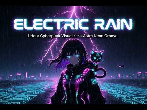 Electric Rain | 1 Hour Cyberpunk Visualizer | Astra Neon Groove