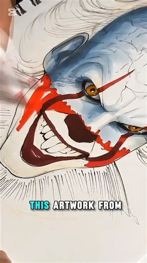 AMAZING COLOR PEN DRAWING || DRAWING PENNY WISE ( IT ) artist: drawgoprz