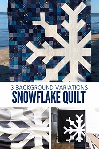 Modern Snowflake Quilt - Sewing With Scraps