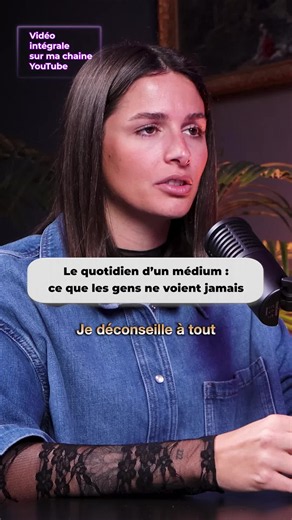 Les gens ne se rendent absolument pas compte de ce qu'implique ce métier avant, pendant, et surtout après chaque consultation. Notre quotidien est totalement bouleversé par les perceptions constantes que nous subissons. C'est une charge lourde à porter tous les jours. Capter en permanence les énergies des personnes qui vous entourent, saturer sous la mémoire des lieux et devoir sans cesse se protéger et s'ancrer fait que nous n'avons pas une vie lambda. C'est un véritable travail de chaque insta