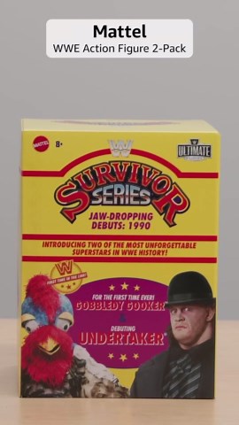 Amazon.com: Mattel WWE Set of 2 Action Figures, Ultimate Edition Survivor Series 1990 Undertaker & Gobbledy Gooker Collectibles with Interchangeable Accessories : Toys & Games