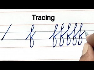 Tracing Practice of Small Letter f | How To Trace And Write The Small Letter f In Cursive |