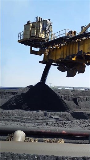 coal stacking in thermal power plant 🚂#TPS