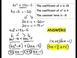Factorising Quadratic Expressions - GCSE Maths